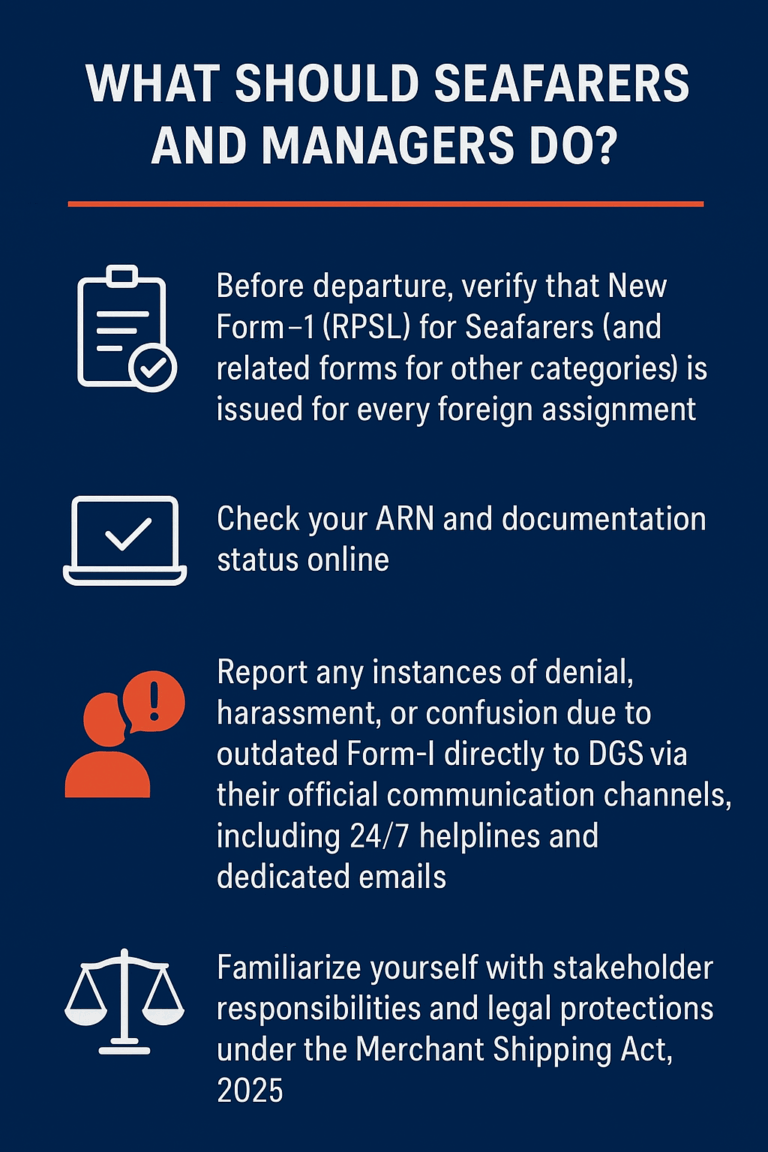 New Form–1 (RPSL) for Seafarers on Foreign-Flag Vessels