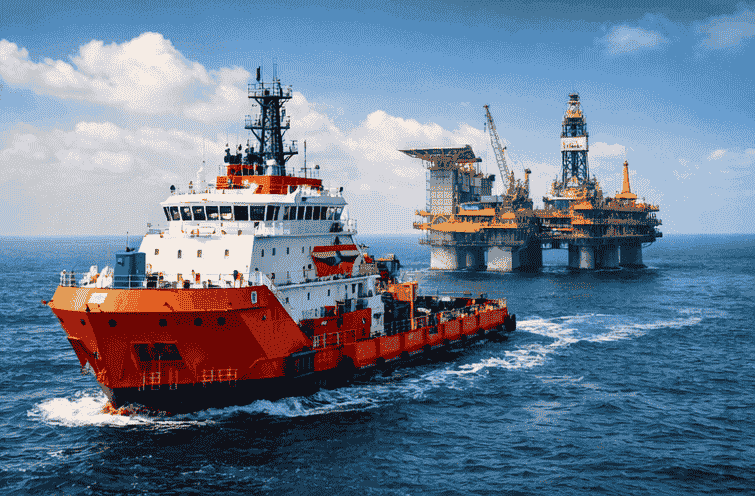 Foreign flag vessel supporting offshore operations in India’s Exclusive Economic Zone