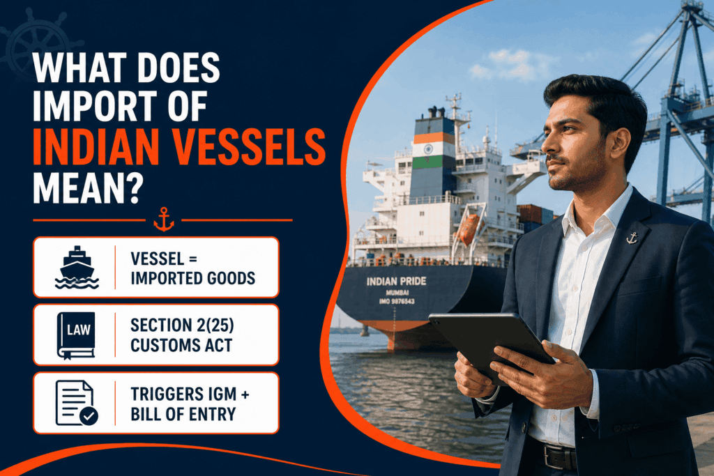 Import of Indian vessels meaning