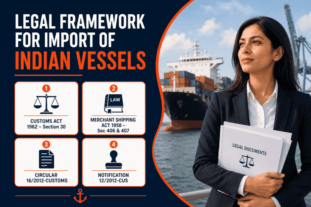 Legal framework for the import of Indian vessels
