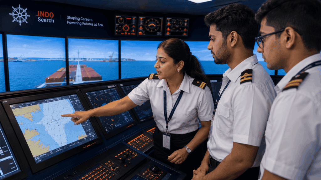 Deck Ratings training on bridge simulator for Second Mate FG syllabus