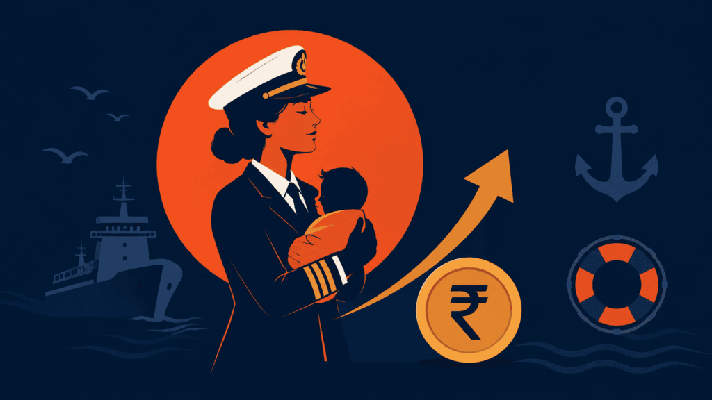 Maternity Benefit Scheme illustration for Indian women seafarers