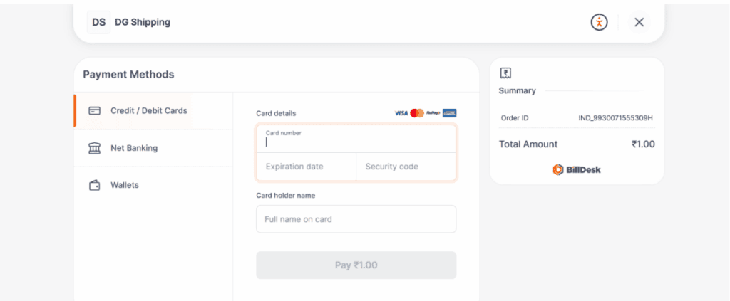BSID Card Application Payment