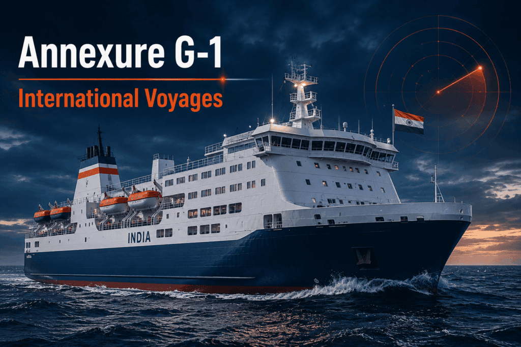 Passenger vessel operating on international voyages under Annexure G-1 minimum safe manning requirements
