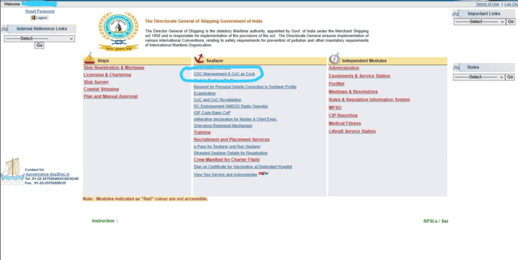 DGMA Portal CDC Management Section