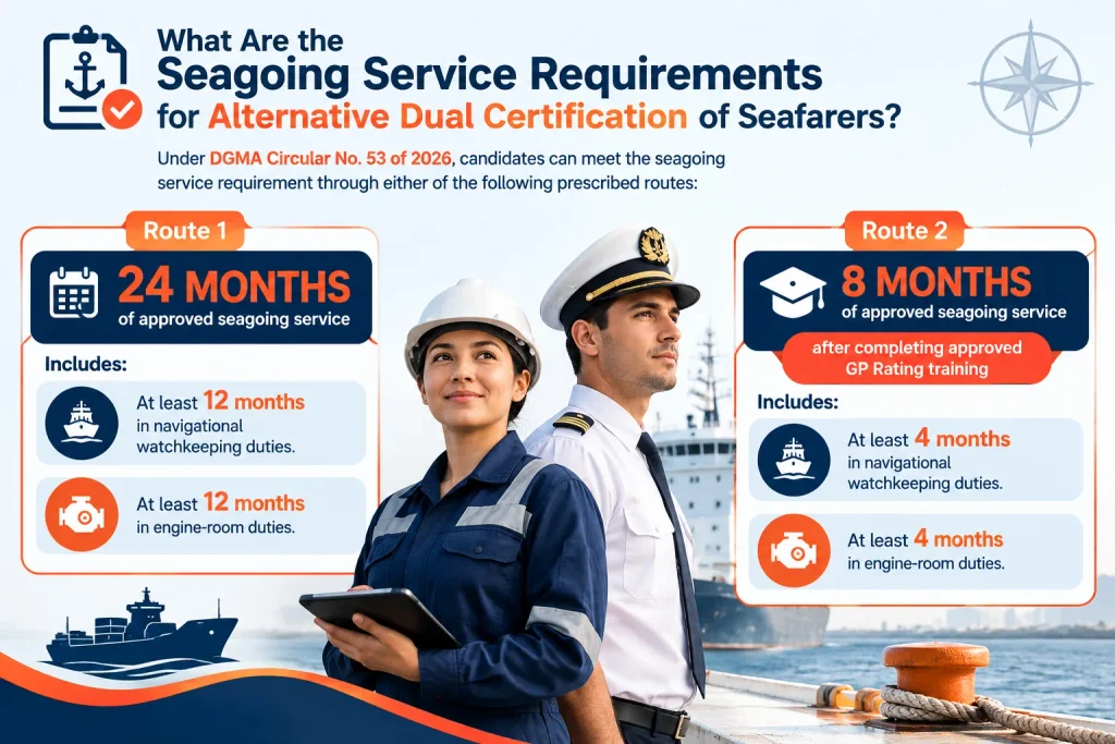 Seagoing Service Requirements for Alternative Dual Certification of Seafarers