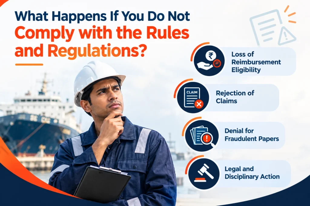 Consequences of not complying with DGMA Medical support scheme