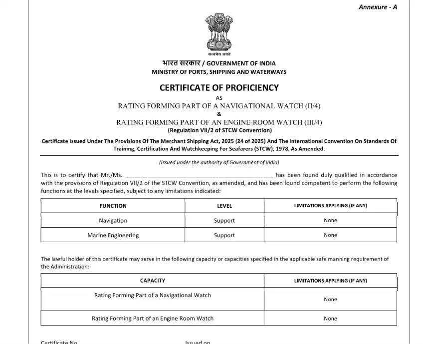 Dual Certificate of Proficiency (CoP) under DGMA Circular 53 of 2026