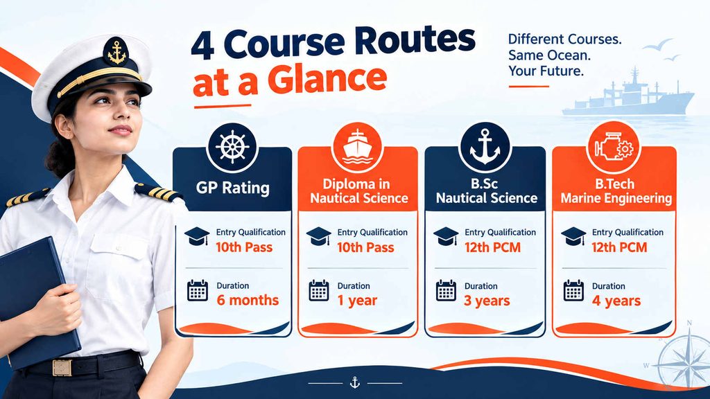 Comparison of Merchant Navy courses after 10th and 12th in India
