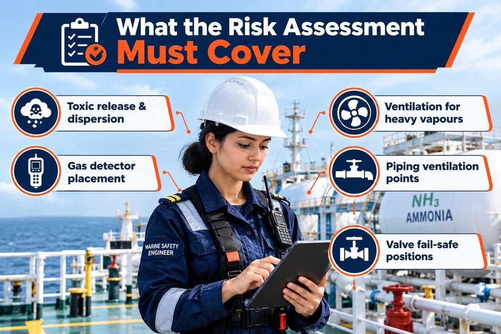 Risk assessment checklist for ammonia cargo as fuel 